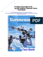 Supervision Concepts and Skill Building 9th Edition Samuel Certo Test Bank