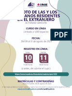 Elvotodelasylos Mexicanos Residentes en El Extranjero: Curso en Línea Fecha: Registro en Línea