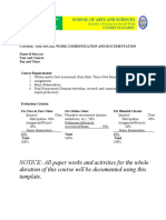 Activity Template The Social Work Communication and Documentation