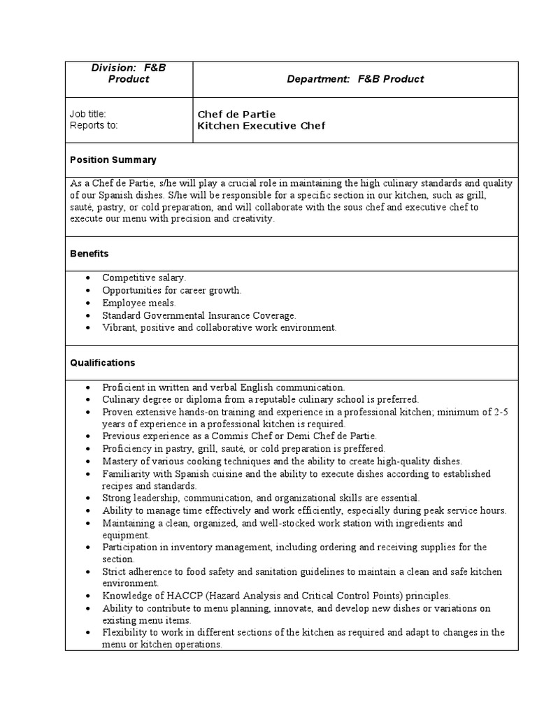chef-de-partie-job-description-pdf-chef-hazard-analysis-and