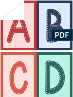 Alfabeto Colorido Letras Punteadas Tarjetas (Flashcards)