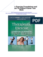 Therapeutic Exercise Foundations and Techniques 7th Edition Kisner Test Bank