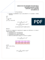 Tarea Ejercicios Distribución Binomial