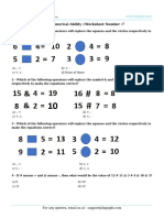 Skill: Numerical Ability::Worksheet Number:7: A) - , + B) +, - C) +, X D) None of These