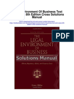 Legal Environment of Business Text and Cases 8th Edition Cross Solutions Manual