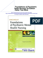 Varcarolis Foundations of Psychiatric Mental Health Nursing 7th Edition Halter Test Bank