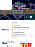 Basic and Clinical Pharmacology of Membrane Transporters 2