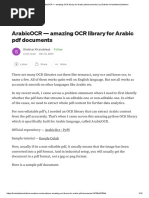 ArabicOCR - Amazing OCR Library For Arabic PDF Documents - by Shekhar Khandelwal - Medium