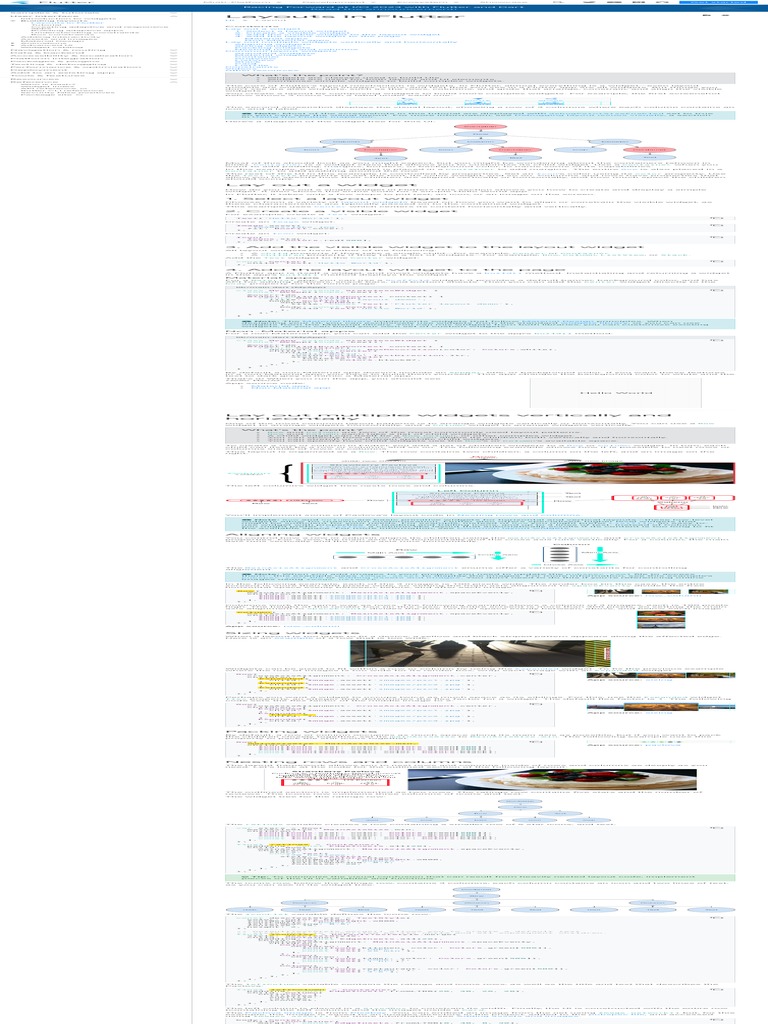 Layouts in Flutter Flutter | PDF | Page Layout | Mobile App