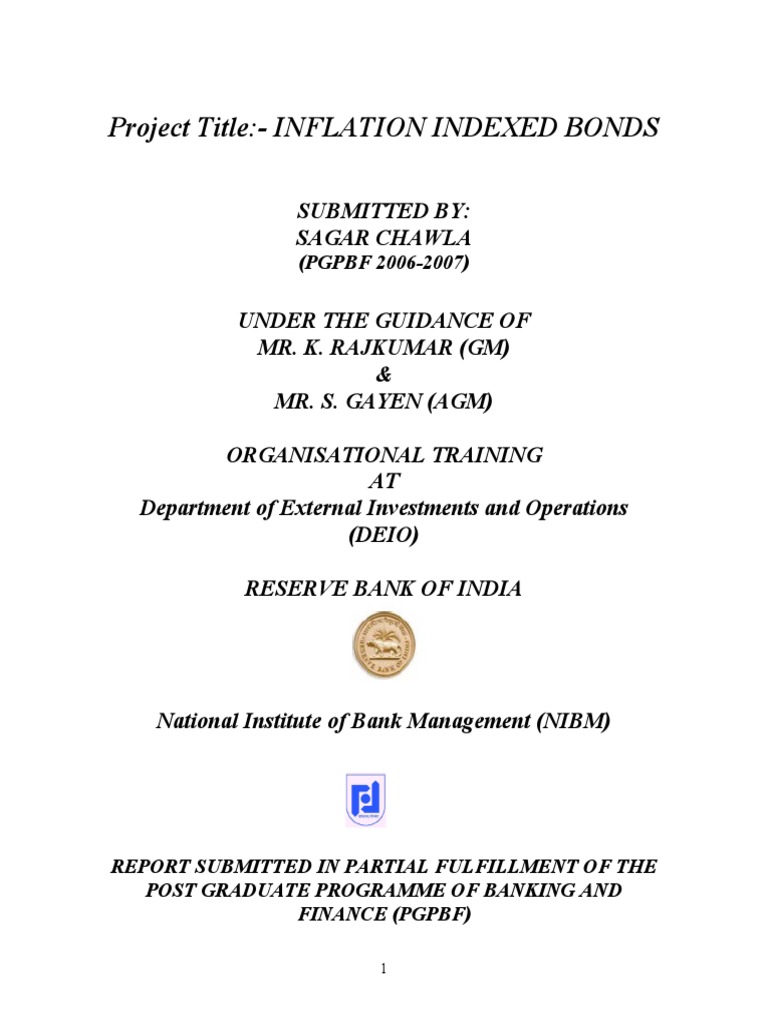 Inflation Indexed Bonds. PDF Bonds (Finance) Yield (Finance)