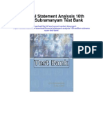 Financial Statement Analysis 10th Edition Subramanyam Test Bank