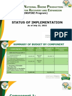 Status of INSPIRE Program As of July 4, 2022