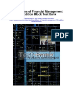 Foundations of Financial Management 14th Edition Block Test Bank