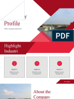 Blank Company Profile Business Presentation in Red Maroon White Geometric Style