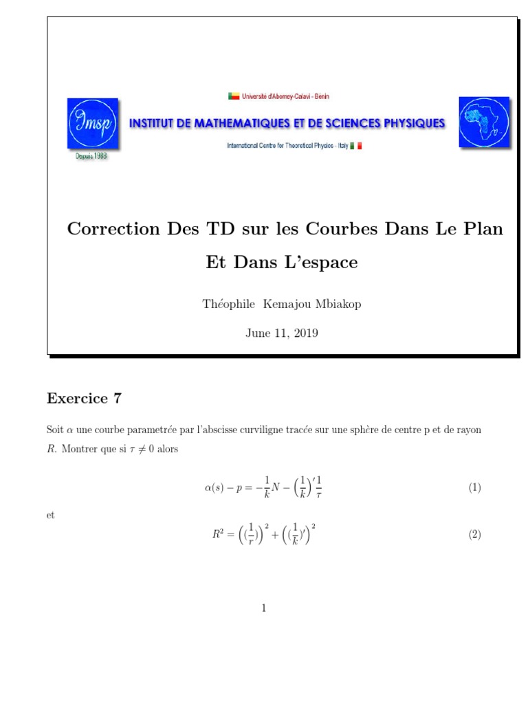 Corection TD Licence 06-11-2019 | PDF | Mathématiques appliqués ...