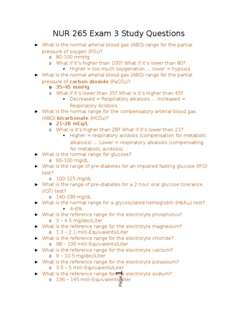 265 Exam 3 Study Questions PDF PDF Shock (Circulatory) Burn