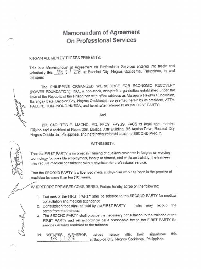 Contract With Doctor | PDF