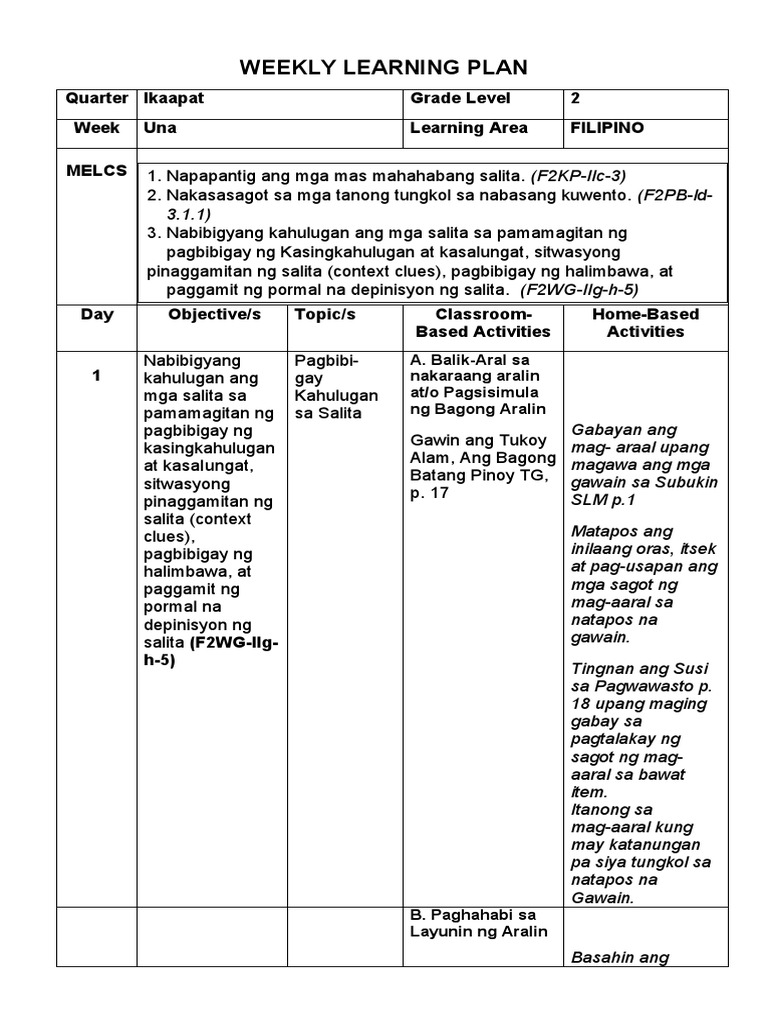 weekly-learning-plan-sample-pdf