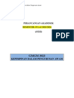 (JJ232) ASO - PA GMGM3023 KEPIMPINAN DALAM PENGURUSAN AWAM As at 28 JULAI 2023