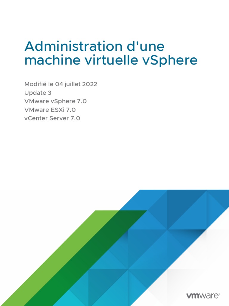 Vsphere Esxi Vcenter Server 703 Virtual Machine Admin Guide | PDF ...