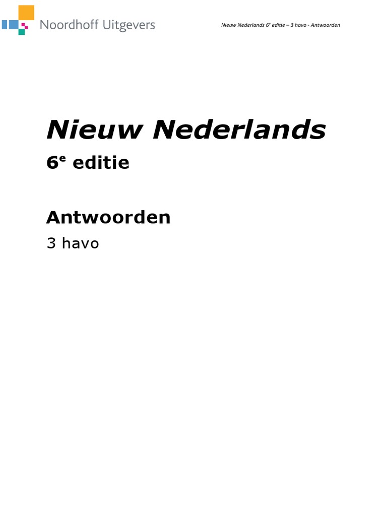 nn6 3h Antwoorden | PDF