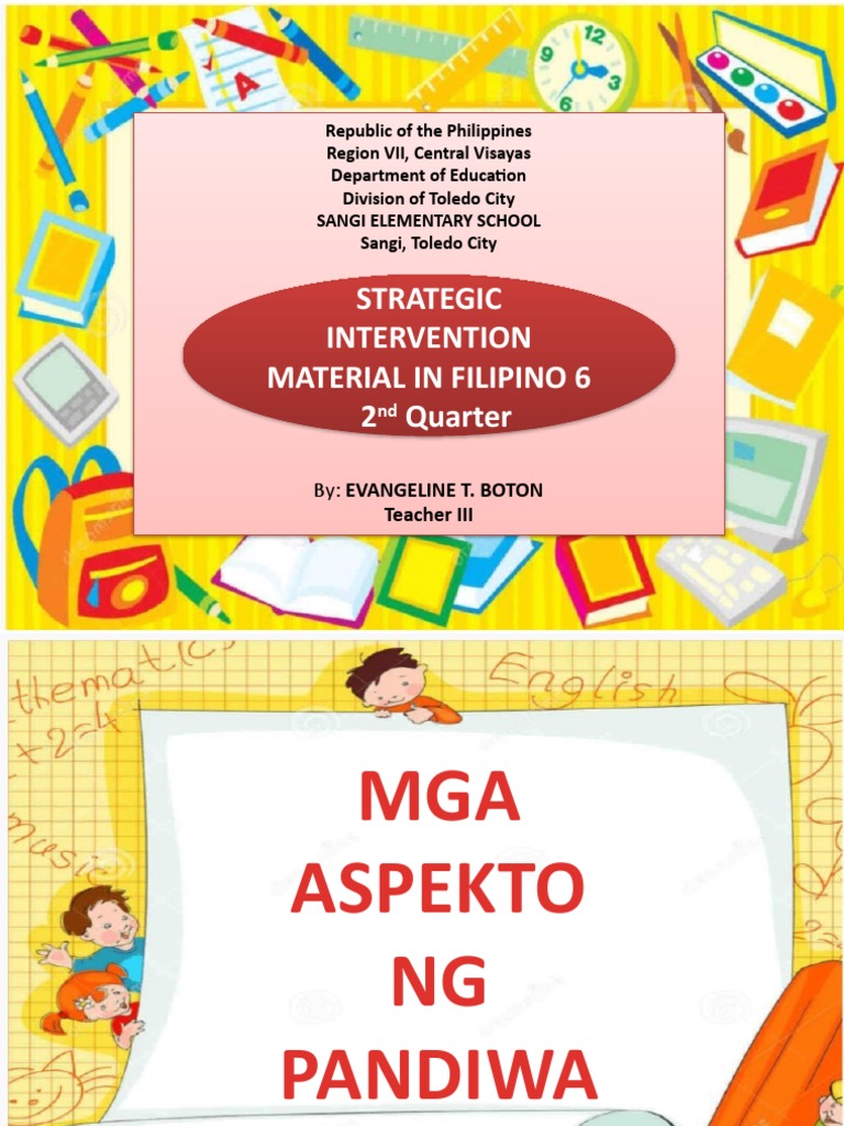 Sim in Filipino 6 Pandiwa | PDF