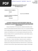 DOJ motion to stay Alabama immigration law