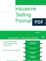 Persuasive Selling Format - Guidlines For Trade Story Workshop