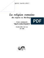 (Que Sais Je - ) Yves Lehmann - La Religion Romaine (1989, Presses Universitaires de France)