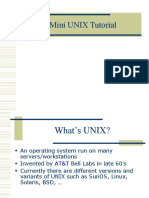 Unix Mini Tutorial