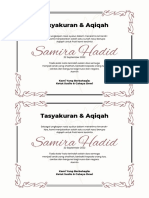 Tasyakuran & Aqiqah Templates