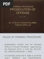 Criminal Procedure: Prosecution of Offense