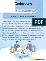 Int Sales Specialist JD