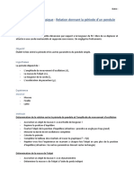 Laboratoire de Physique - Pendules