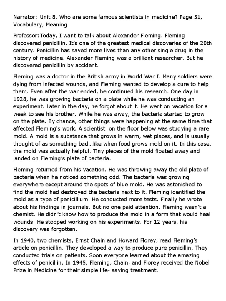 What a world 2 unit 8 pdf penicillin mold