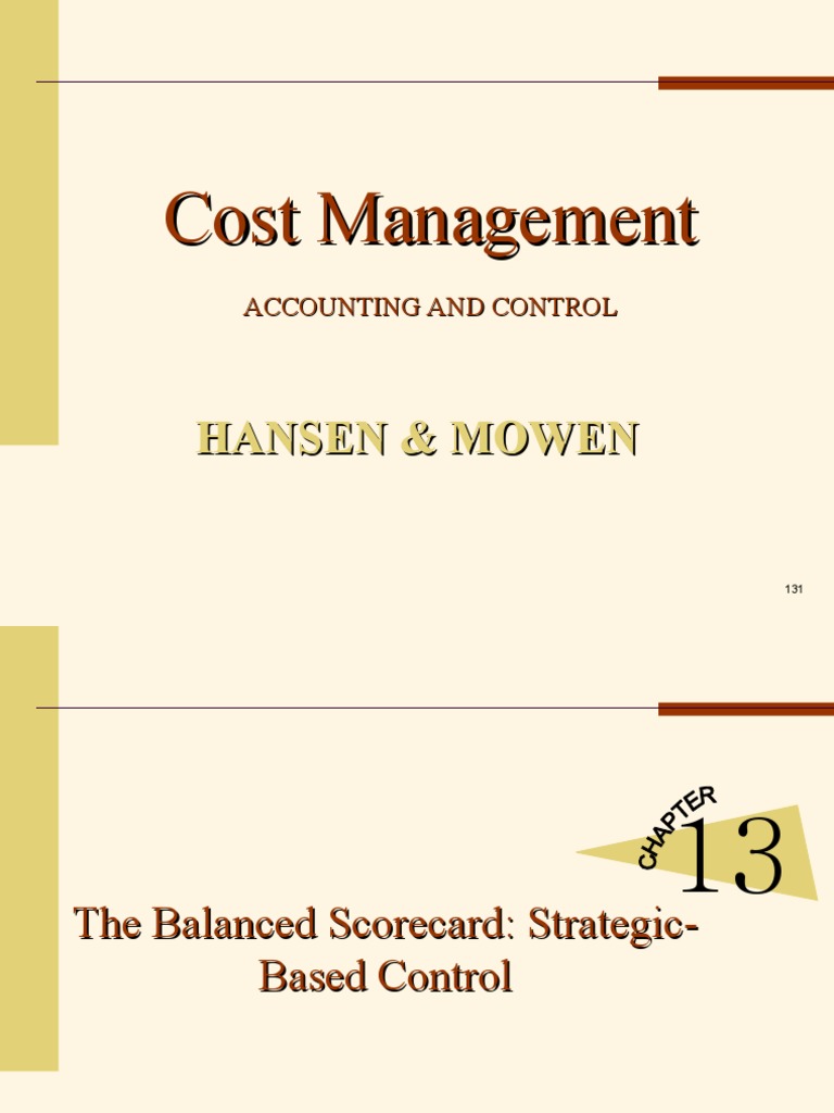 Dokumen - Tips 131 Hansen Mowen Cost Management Accounting and Control ...