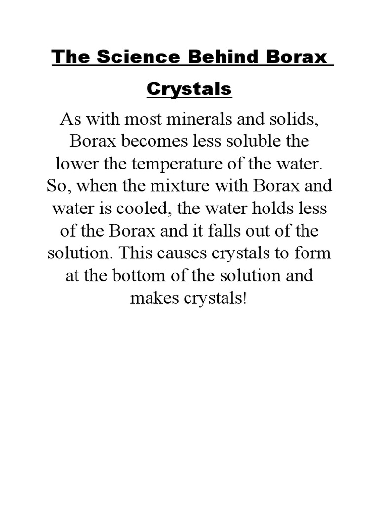 The Science Behind Borax PDF