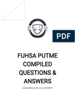 Fuhsa Putme Compiled Original Putme Questions & Answers