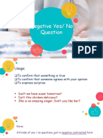 Negative Yes-No Questions