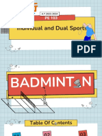 Pe 103 Badminton History