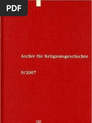 Archiv Für Religionsgeschichte Volume 9 2007 - 