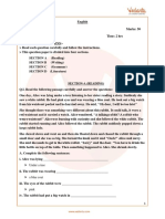 CBSE Sample Paper For Class 5 English With Solutions - Mock Paper-1
