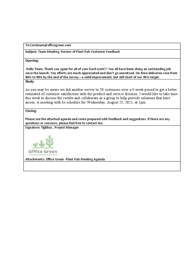 Plant Pals Invitation Email PDF