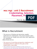 Recruitment MSC
