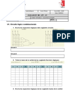 Activitats Portes Lògiques - Circuits Combinacionals