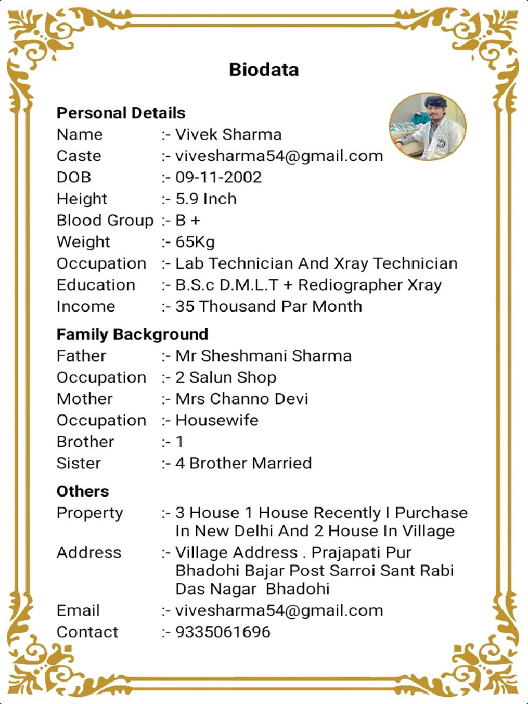 Biodata 2 | PDF