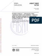 ABNT NBR 14725-2023 - Produtos Químicos - Informações Sobre Segurança, Saúde e Meio Ambiente