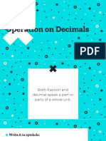 Operations On Decimals