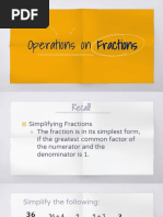 Operations On Fractions-Lesson 1