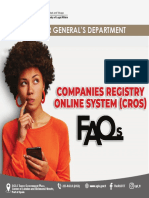 Companies Registry Online System FAQs